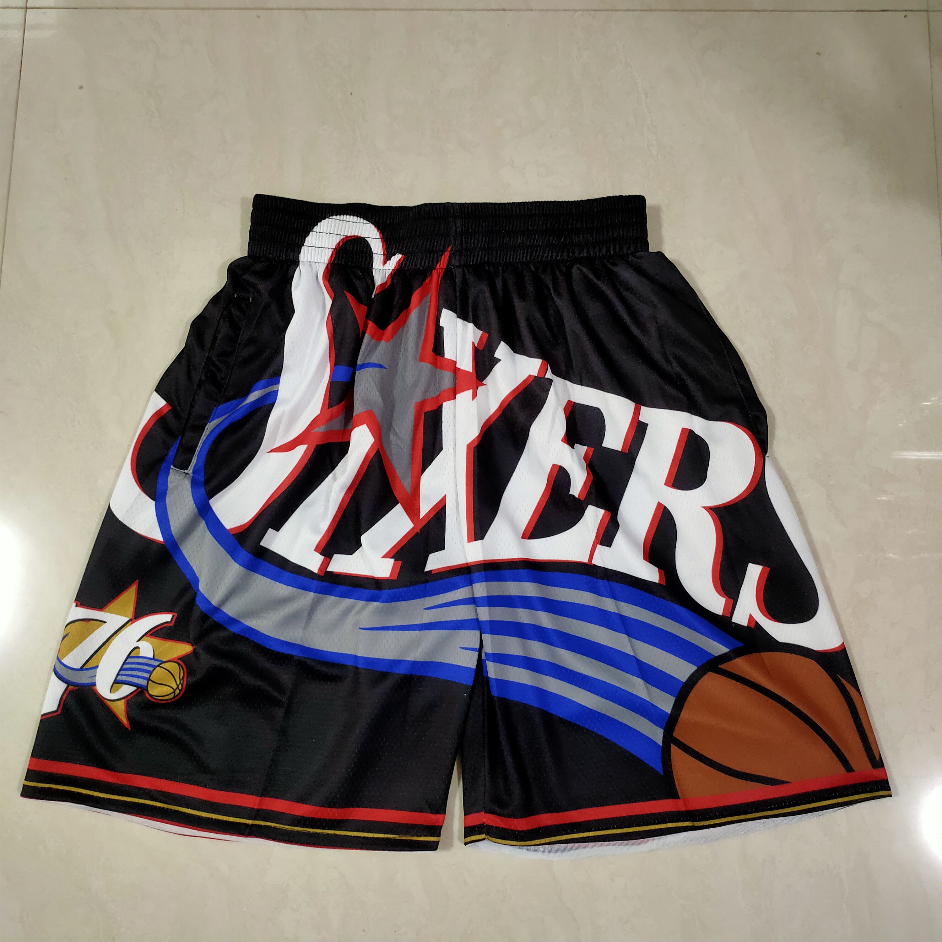 Men NBA 2021 Philadelphia 76ers Black Shorts->milwaukee bucks->NBA Jersey